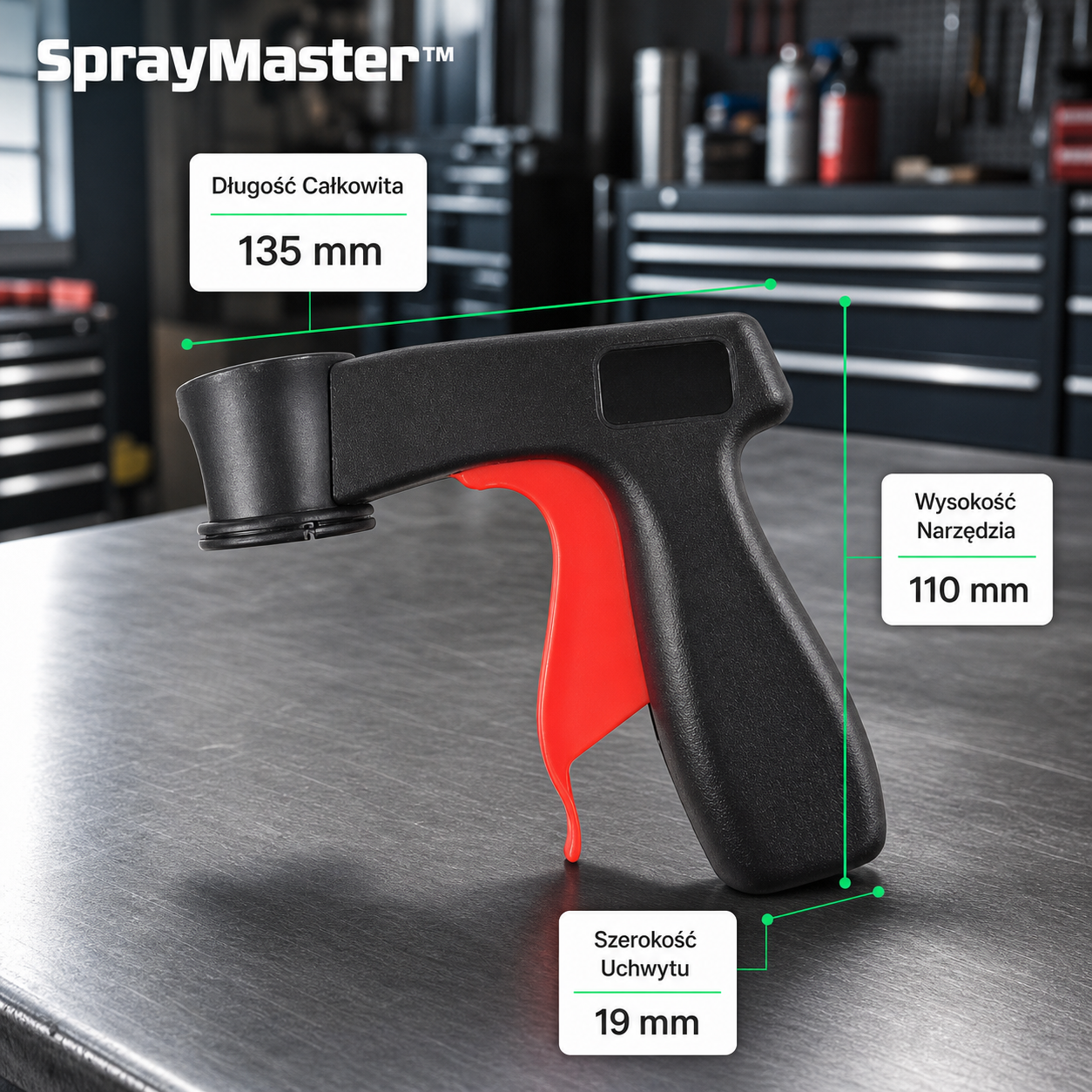SprayMaster™ – Uniwersalny Uchwyt Pistoletowy do Sprayu